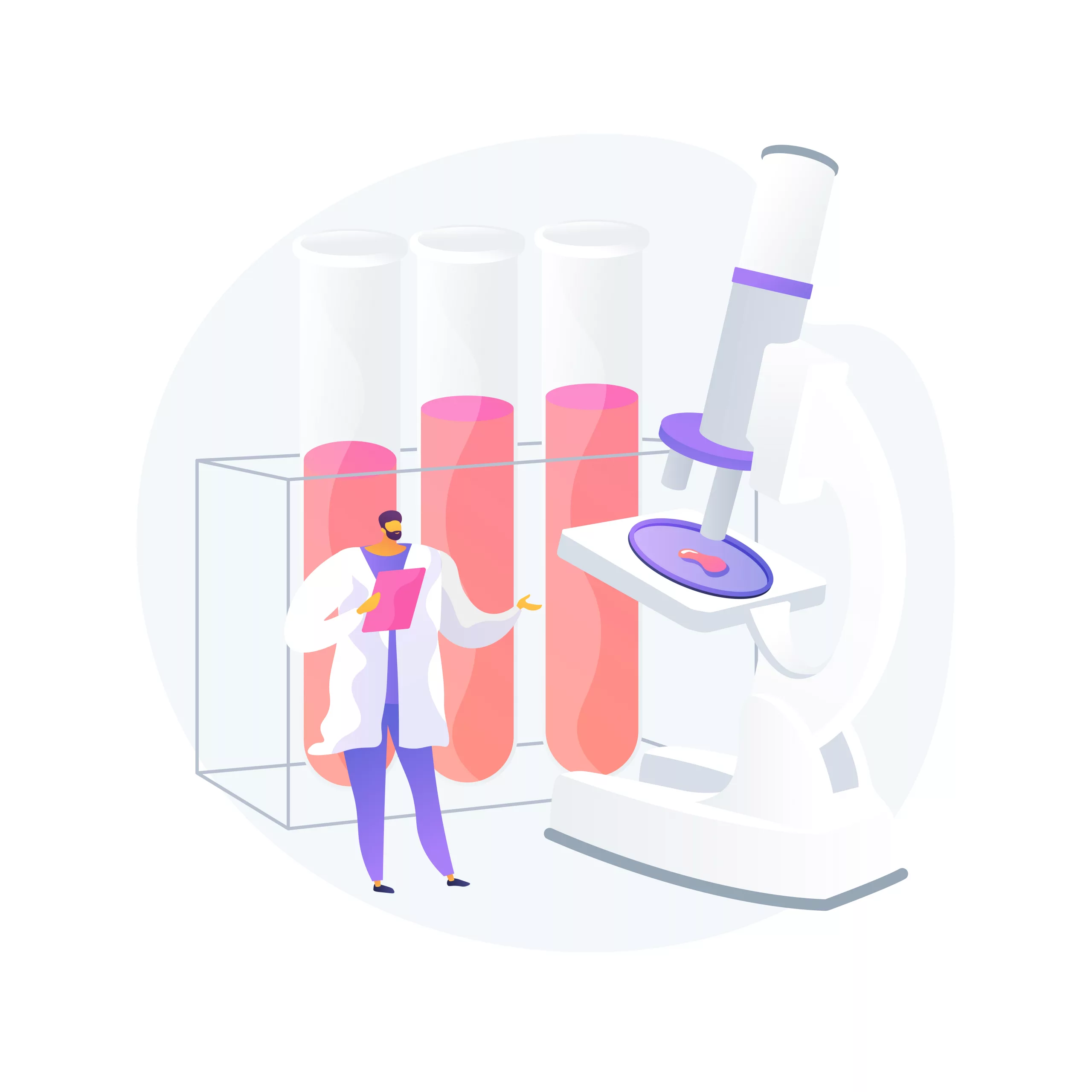 Blood testing abstract concept vector illustration.